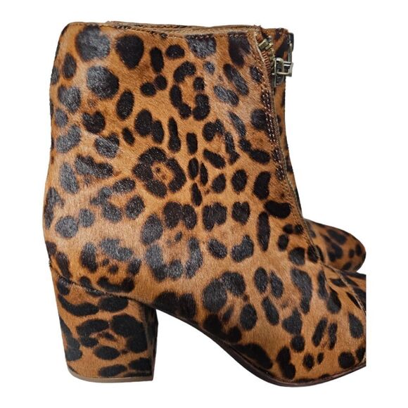 MADEWELL "The Amalia" Leopard Calf Hair Zip Boot - Size 7 1/2 - Picture 5 of 9